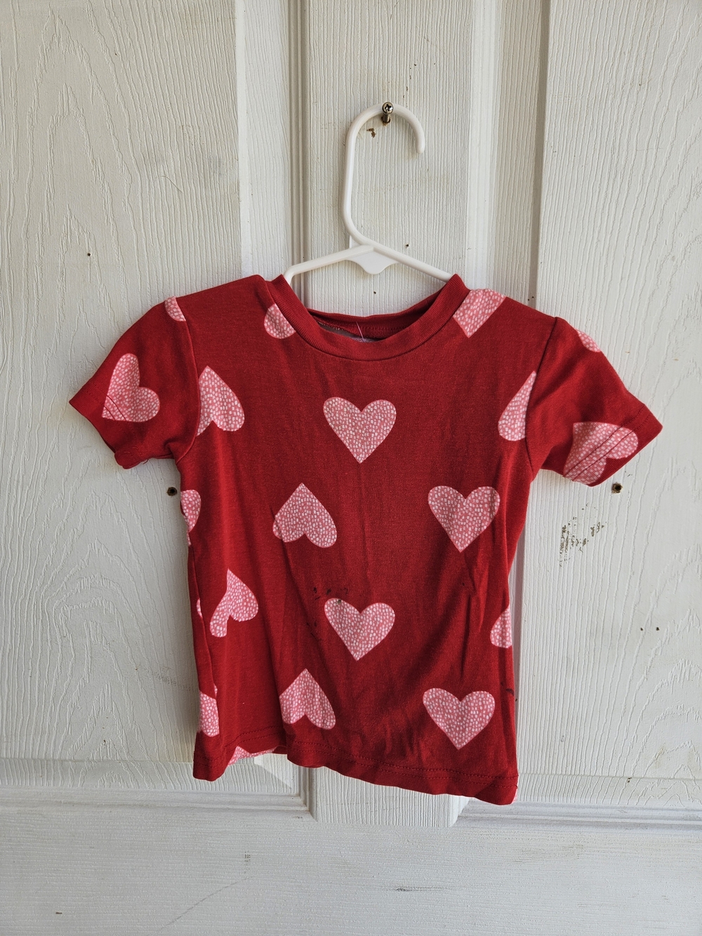 Toddler Girl Carter's Red and White Heart Matching Set Shirt And Pants 2T